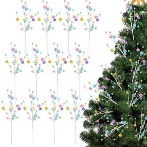 lot 31072 image: 12 Pcs Pastel Candy Christmas Tree Picks
