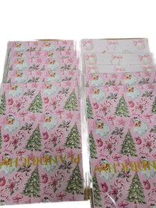 lot 31074 image: Pink Christmas Holiday Wrapping Paper- 10 Sets