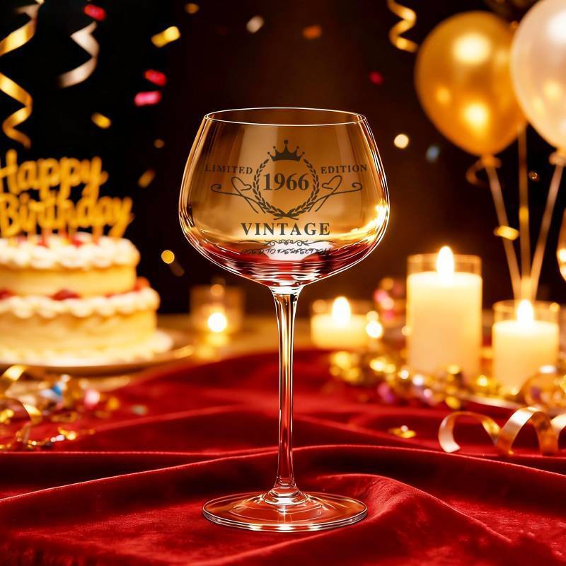 lot 15624 image: 1966 Engraved Wine Glass