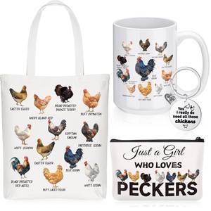 lot 13668 image: 4 Pcs Christmas Chicken Gifts for Chicken Lovers