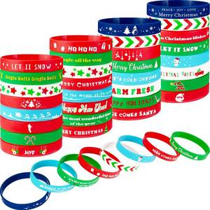lot 31087 image: 64 Pcs Christmas Silicone Bracelets