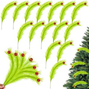 lot 31157 image: 32 Pcs Lime Green Curly Tree Picks (16)