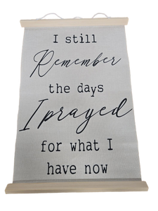 lot 31161 image: Inspirational Canvas Wall Hanging with Wooden Frame 11.5 x 17in
