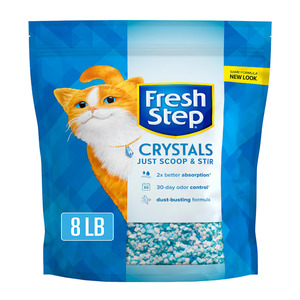 lot 30224 image: Pack of 2, Fresh Step Crystals Premium Scented Cat and Kitty Litter - 8lb Low Dust, Odor Control, Lightweight Crystal Formula