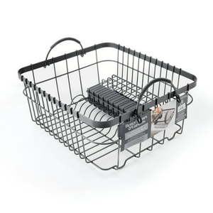 lot 30243 image: Better Homes & Gardens Metal Dish Rack with Caddy Antique Gray