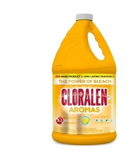 lot 30249 image: CLORALEN Household Cleaning Liquid Scented Bleach - Lemon Scent (121 fl oz)