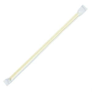 lot 30264 image: Karat 9 Giant Straws (8mm) Paper Wrapped - Yellow - 2,500 ct