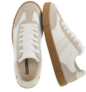 lot 30265 image: Cushionaire Balance Womens Sneakers, Casual Tennis Shoes for Women with Memory Foam and Slip Resistant Outsole, Ivory Size 10