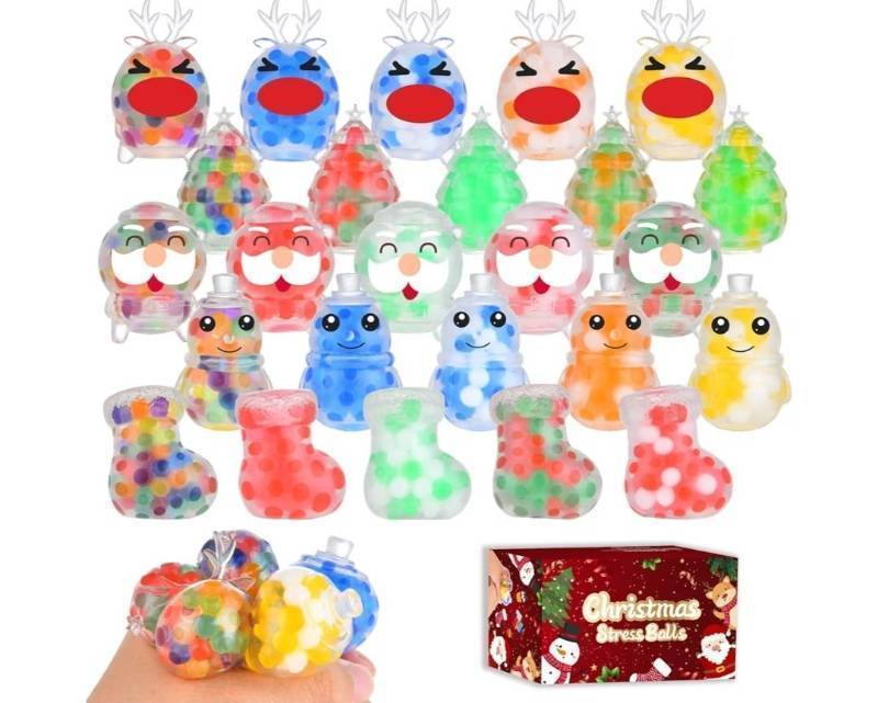 lot 31045 image: 25 Pack Christmas Mini Squeeze Balls Toys