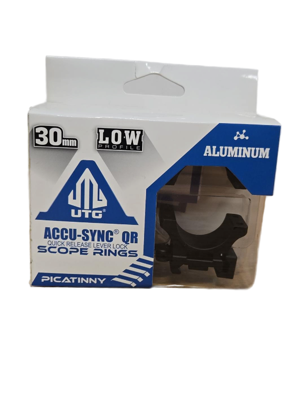 lot 7296 image: UTG 30mm Low Profile Aluminum Scope Rings