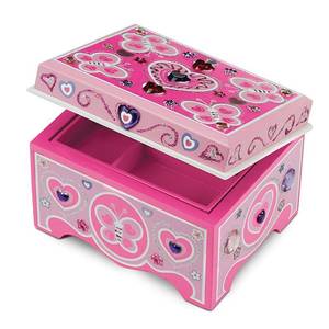 lot 13727 image: Melissa & Doug Created by Me Jewelry Box Wooden Craft Kit (Damage to Corners-See Pics)