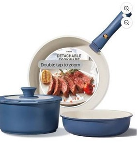 lot 15137 image: Carote Non-stick Cookware Set with Detachable Handle