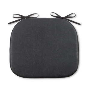 lot 15139 image: Better Homes & Gardens Faux Leather Memory Foam Chair Pad  Black 15 W x 17 L  3 Pieces