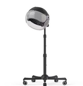lot 30273 image: TASALON 1875W Ionic Hood Hair Dryer with Adjustable Stand, 3 Temperature Settings, Rolling Wheels, and Timer - Retail $120