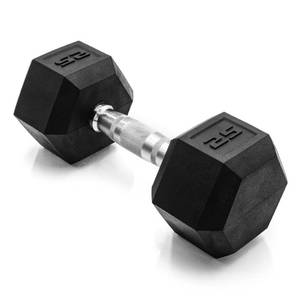 lot 30310 image: CAP 25lbs Coated Hex Dumbbell with Contoured Handle