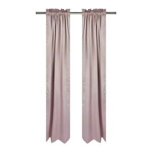 lot 32100 image: Your Zone Solid Blackout Curtain Panel Pair  Set of 2  Pink Starlight  30  W x 84  L