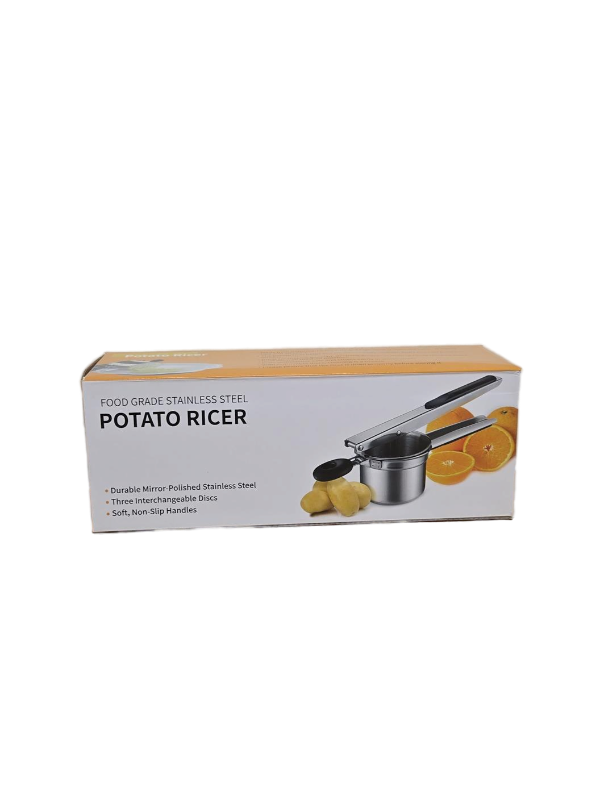 lot 10546 image: Stainless Steel Potato Ricer with 3 Interchangeable Discs