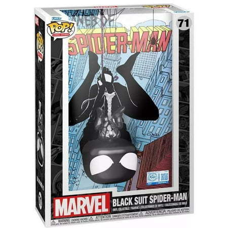 lot 13015 image: Funko Marvel POP Comic Covers Black Suit Spider-Man Vinyl Figure