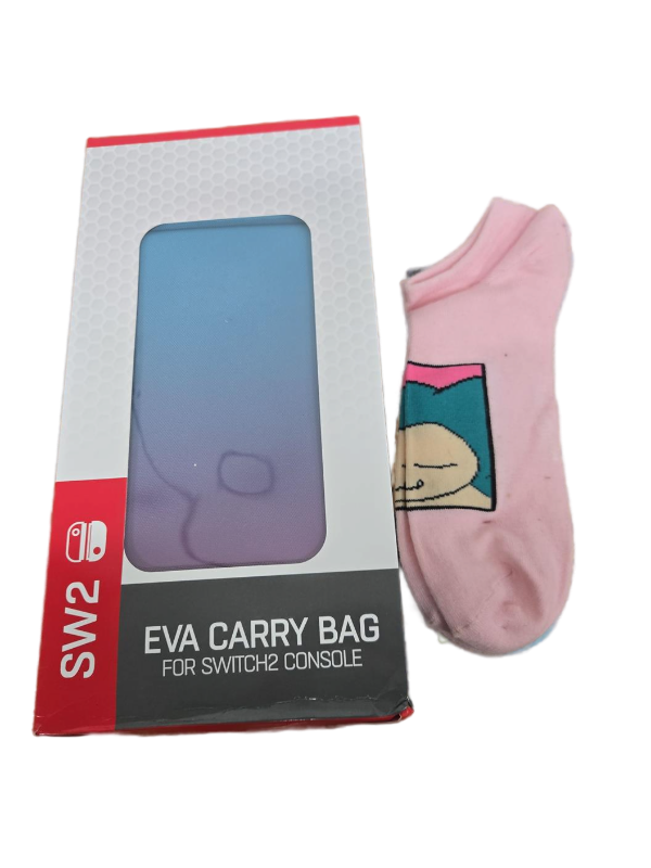 lot 7148 image: Nintendo Switch 2 EVA Carry Bag with Pokemon Socks