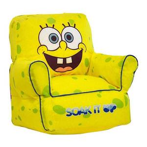 lot 15159 image: Nickelodeon SpongeBob SquarePants Toddler Bean Bag Chair - Retail $70