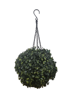 lot 32104 image: Solar Powered LED Topiary Ball Lamp Hanging Flower Decoration for Outdoor Gardens Patios Weddings and Realistic Faux Grass Balls Decor