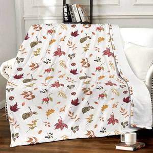 lot 32121 image: Autumn Leaves Throw Blanket (50x60)