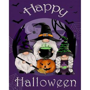 lot 32146 image: 3 Count of Halloween Paint by Numbers Kit for Adults