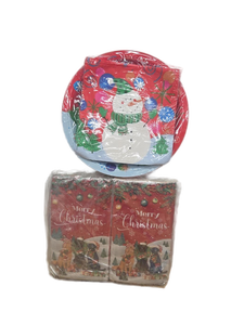 lot 32160 image: Christmas Paper Plates, Napkins Holiday Party, and Gift Bags Set