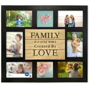lot 13733 image: Mainstays Multi Size Picture Frame Black 8 Photo Collage Wall Photo Frame