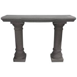 lot 13739 image: Garden Shelf with Columns Natural Granite Appearance Made of Resin Lightweight 48�Retails 119