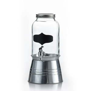 lot 15154 image: Stylesetter Bristol Beverage Dispenser with Ice Bucket Stand 1 Gallon Capacity - Retail $65