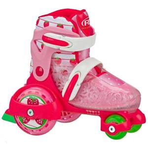 lot 30349 image: Roller Derby Fun Roll Girls Jr Adjustable Strawberry Roller Skate - Pink M