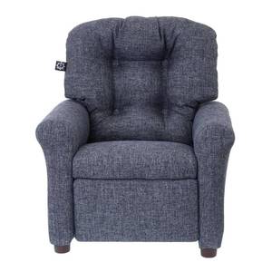 lot 30352 image: The Crew Furniture Traditional Kids Recliner Arm Chair, Gray - Retail $100