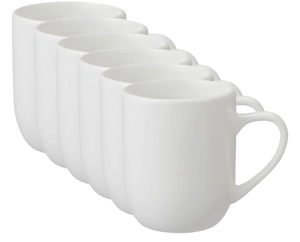 lot 32165 image: (7 pack) Mainstays Glazed White Stoneware 12 oz Mug (ONE MUG IS CHIPPED)