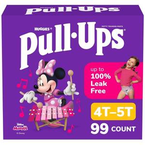lot 32166 image: Pull-Ups Girls Learning Designs Training Pants - Size 4T-5T - 99ct Hypoallergenic, Paraben-Free, Non-Toxic
