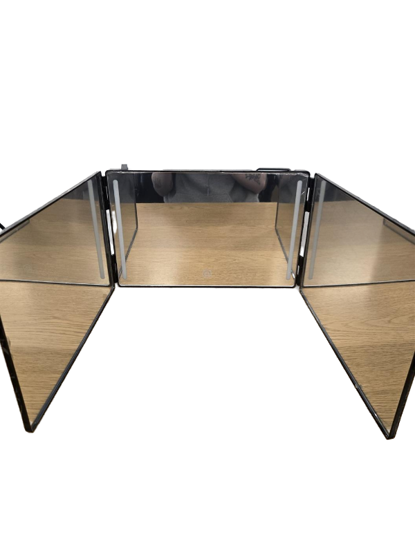 lot 10230 image: LED Three-Way Folding Cosmetic Mirror CY-043-1