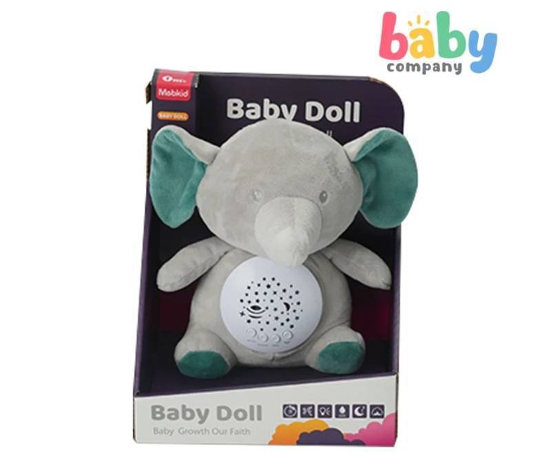 lot 13120 image: Mebkid Baby Company Baby Plush Comfort Projector Plush - Elephant