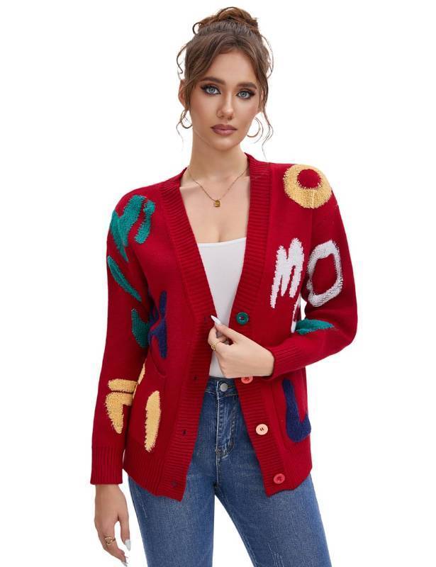 lot 7617 image: Womens Cable Knit Long Sleeve Cardigan Size M