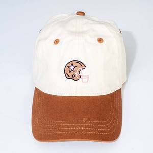 lot 30398 image: Football Helmet Hat - Frasier Sterling CreamBrown Cotton Adjustable Baseball Hat