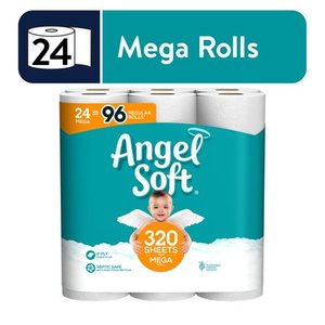 lot 13767 image: Angel Soft Toilet Paper 24 Mega Rolls