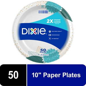 lot 13790 image: Dixie Everyday Paper Dinner Plates, 10, 50 Count