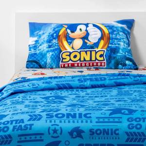 lot 15163 image: Sonic the Hedgehog Run Rings Around You Kids Sheet Set (Twin)