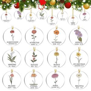 lot 32226 image: 24 Pcs Christian Christmas Ornaments Bulk 3.15 Inches