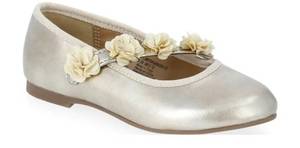 lot 32235 image: Wonder Nation Toddler Girls Ballet Dress Flats with Floral Strap, Girls -Size 10