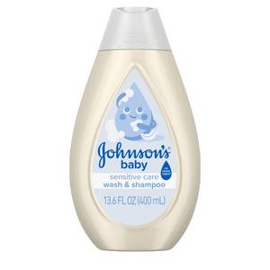 lot 32291 image: Johnsons Sensitive Care Baby 2-in-1 Body Wash &amp Shampoo - Lightly Scented - 13.5 fl oz