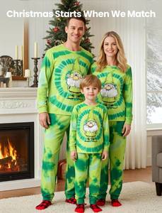 lot 32300 image: Christmas Pajamas, Tie Dye Green Gnome -Kids 4-5 Years