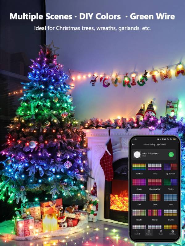lot 7797 image: BrizLabs Smart Easter Fairy Lights, 33ft 100 LED Color Changing Christmas Lights Work with Alexa & Google Home
