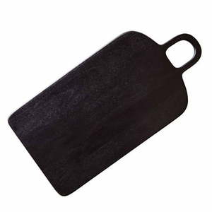 lot 13804 image: Better Homes & Garden Black Wood Serving Board 2 Pack (ONE BOARD MISSING 1 FOOT)
