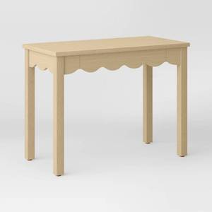 lot 13812 image: Wavy Writing Desk with Drawer Natural - Room Essentials