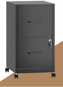 lot 13824 image: 2 Drawer File Cabinet with Wheels (See Details)